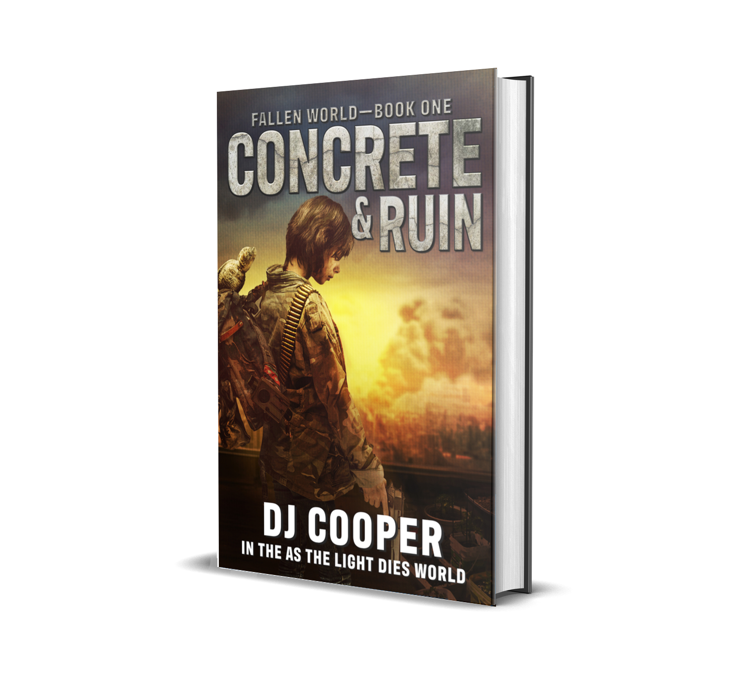 Image of a fiction book Concrete & Ruin by DJ Cooper Author of the Apocalypse